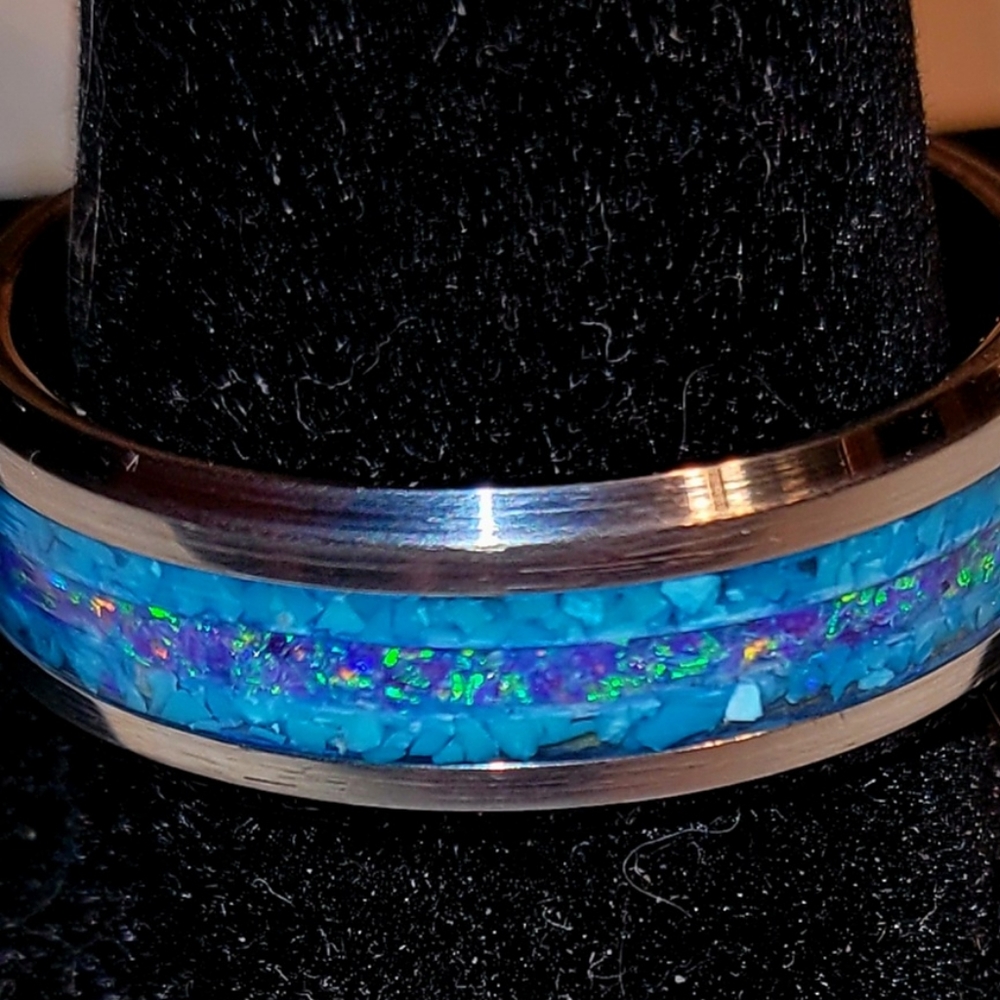 Custom Made Crushed Stone Ring - image 3